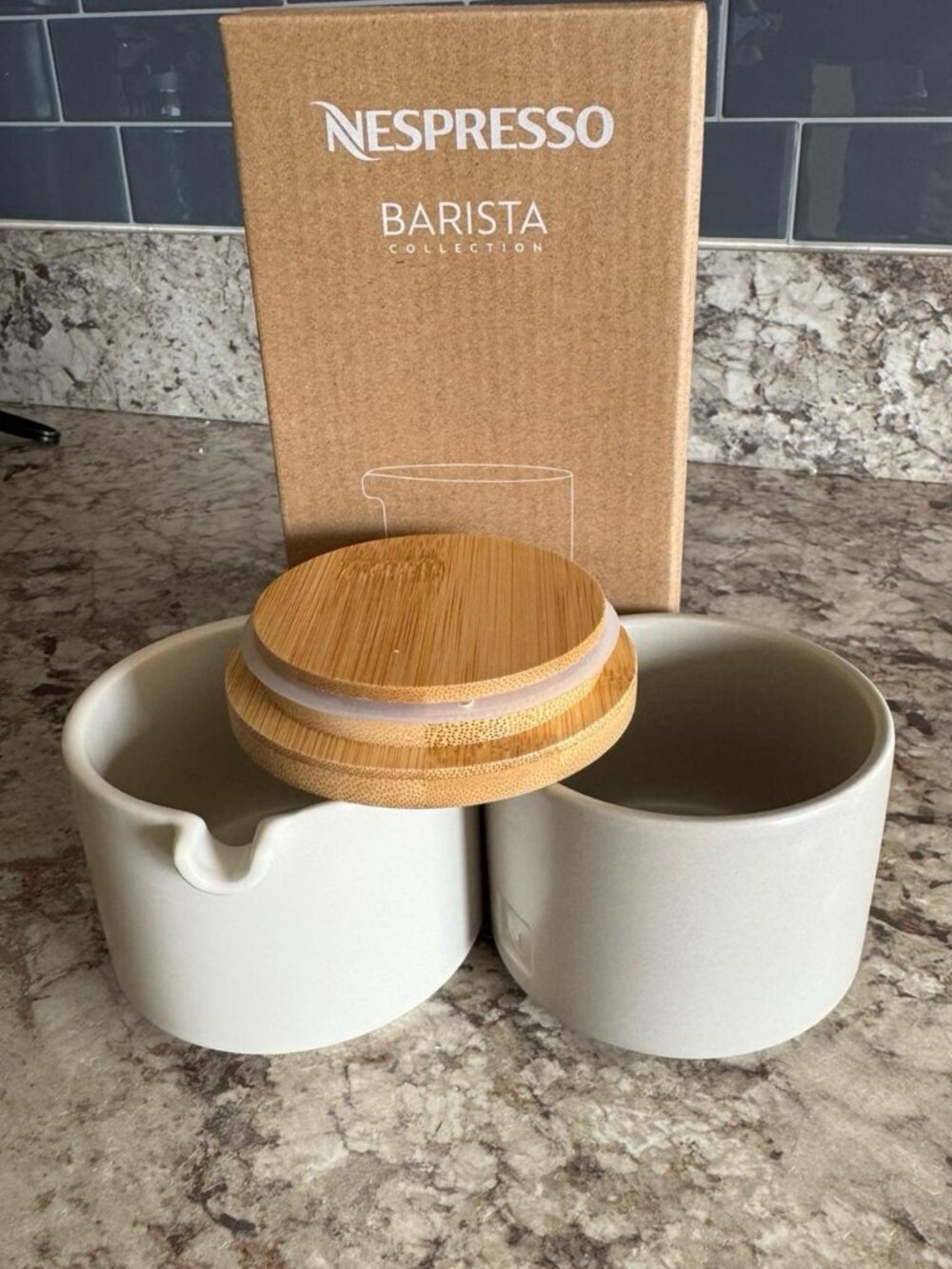 Nespresso Stackable Serving Set - Cream & Sugar